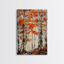 Birch Forest Art Print Autumn Aspen Trees Wall Art Birches Canvas Print Watercolor Landscape Colorado Art Neutral Fall Forest Painting