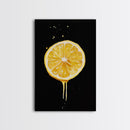 Lemons Oil Painting Print, Vintage Still Life of a Lemon, Antique Fruit Art Print, Still Life Wall Art, Lemon Painting, Framed Canvas Print