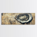 Extra Wide Panoramic Print of an Oyster, Wabi Sabi Minimalist Wall Art, Kitchen Home Decor, Kitchen Art, Wall Art for Dining Room