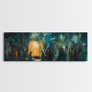 Horizontal Nativity Scene Painting Print, Framed Canvas Print, Nativity Art, Christmas Decor, Traditional Christmas Wall Art