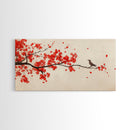 Maple Tree In The Fall Framed Canvas Print - Wabi Sabi Fall Painting - Minimalist Art - Fall Centerpiece - Above Mantle Art - Above Bed Art