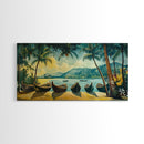 Mural of Kerala Framed Canvas Print, Jaipur Art, Indian Wall Art, Garden Wall Art, Botanical Wall Art, Colorful Wall Art, Kerala Painting