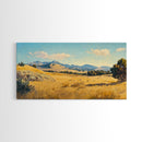 Retro Western Landscape Painting Print, Boho Southern Decor, Fall Decor, Above mantle Art, Centerpiece Art, Landscape Oil Painting