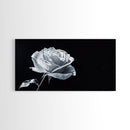 Large White Rose Painting Canvas Print, Flower Painting, Floral Decor, Moody Centerpiece Painting, Above Mantle Wall Art, Above Sofa Wall Art