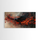 Vibrant Phoenix Wall Art Print, Framed Canvas, Phoenix Poster, Mythical Print, Phoenix Art Print, Fantasy Wall Art, Wall Art Print