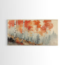 Birch Tree Painting, Aspen Trees Landscape Wall Art, Watercolor Print Colorado Forest Wall Art, Autumn landscape Centerpiece Wall Art