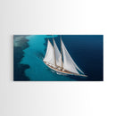 Nautical Decor Framed Canvas Print, Sailboat Painting Print, Sailboat Wall Art, Sailing Gift, Beautiful Sailboat Decor, Nautical Art