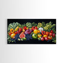 Fruits and Vegetables Wall Art Canvas Print, Kitchen Decor, Kitsch Decor, Kitchen Wall Art, Dining Room Decor, Modern Farmhouse Kitchen Art