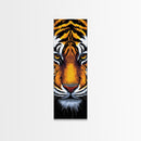 Fierce Tiger Face Framed Canvas Print, Bold Animal Wall Art, Wildlife Decor Above Couch Art, Statement Piece Christmas