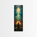 Last Supper Wall Art Framed Canvas Print Vibrant Christ Apostles Painting, Christian Art, Dark Religious Decor, Unique Holiday Gift, Spiritual Canvas