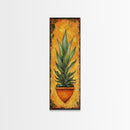 Vibrant Agave in Terra Cotta Framed Canvas Print Rustic Decor Agave Painting Botanical Prints Kitchen Wall Art