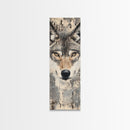 Canvas Print of Wolf Eyes Close-Up, Moody Art, Above Couch Art, Rustic Wall Art, Therapy Art, Wildlife Inspired