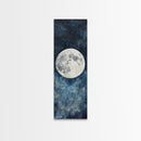 Framed Canvas Print Majestic Moon on Dark Sky, Coastal Inspired Wall Art, Nautical Home Decor, Large Wall Art Above Sofa Gift Him