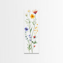Boho Floral Botanical Print - Framed Canvas Print with Delicate Watercolor Wildflowers for Nature-Inspired Wall Art