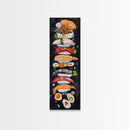 Funky Kitchen Wall Art Sushi Painting Print Framed Canvas | Sushi Decor | Kitchen Painting Decor | Kitsch Decor | Eclectic Wall Art