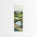 Irish Landscape Art Framed Canvas Print Green Wall Art Vertical Wall Art Above Couch Wall Art Rustic Landscape Art Gift Living