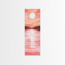 Sunset Canvas Print Coastal Landscape Art Rustic Decor Horizontal Wall Art Bedroom Gift Idea Light Pink Aesthetic Nature Painting