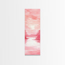 Serene Sunset Landscape Painting Framed Canvas Print with Light Pink Tones for Calm Living Room Art or Above Sofa Wall Decoration