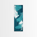 Oceanic Brushstroke Canvas Print in Teal and White, Abstract Art, Coastal Wall Art, Nautical Decor, Minimalist Art, Living Room Art