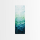 Gradient Watercolor Framed Canvas Print in Green and Blue, Sage Green Wall Art, Minimalist Art, Bedroom Art, Living Room Art