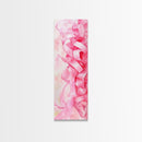 Pink Ribbons Canvas Print Abstract Feminine Wall Art Whimsical Vertical Decor Skinny Boho Gift Idea Light Pink Aesthetic