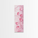 Floating Rose Petals in Water Canvas Print, Light Pink Wall Art, Botanical Nature Decor, Whimsical Aesthetic Bedroom or Living Room Art