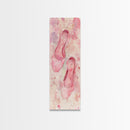 Ballet Flats Pink Abstract Canvas Print, Light Pink Wall Art, Whimsical Rustic Decor, Minimalist Living Room Art, Above Bed Artwork