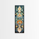 Canvas Print Moroccan Wall Art Botanical Prints Chinoiserie Wall Art Floral Rustic Decor Tall Narrow Wall Art Bedroom Art Christmas Gift
