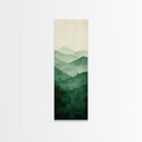 Smoky Mountain Layers Framed Canvas Print Serene Landscape Painting Green Nature Scene Above Sofa Art Living Room Decor