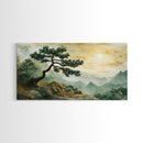 Mountain Landscape Pine Tree Canvas Print Nature Art Zen Wall Art Rustic Decor Horizontal Artwork Bedroom Above Couch Wall Art
