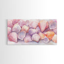 Coastal Seashell Canvas Print, Nautical Wall Art, Coastal Decor, Rustic Beach Art, Light Pink Shell Painting, Coastal Landscape Art Gift