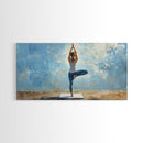 Yoga Tree Pose Canvas Print Zen Serenity Wall Art Minimalist Living Room Neutral Modern Home Decor Therapy Art Unique Gift Idea