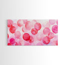 Pink Balloon Canvas Print - Light Pink Wall Art Boho Birthday Celebration Art Minimalist Decor Living Room Horizontal Art