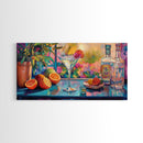 Citrus Cocktail Canvas Print Bright Bar Wall Art Vibrant Foodie Home Decor Kitchen Gift Idea Tropical Drinks Modern Party Art Unique