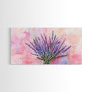 Lavender Bouquet Canvas Print, Purple and Pink Wall Art, Rustic Farmhouse Art, Botanical Painting, Above Bed or Guest Room Decor
