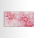 Intricate Lace Pattern Framed Canvas Print, Sacred Geometry Art, Light Pink Abstract Wall Art, Feminine and Minimalist Home Decor