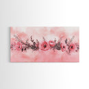 Floral Garland Canvas Print California Poppy Art Horizontal Wall Art Rustic Decor Farmhouse Style Wildflower Painting Gift Idea