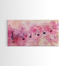 Sheet Music Canvas Print | Musical Wall Art, Whimsical Art, Light Pink Wall Art, Artistic Decor, Bedroom Art, Living Room Wall Decor