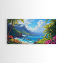 Tropical Beachscape Canvas Print Coastal Landscape Art Hawaii Decor Living Room Art Above Couch Art Nautical Wall Art Gift Idea