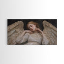 Sleeping Angel Peace Canvas Print Featuring Angel Art Prints and Wabi Sabi Art Perfect Bedroom Wall Art Above Bed Wall Decor
