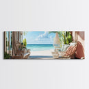 Oceanic Retreat Canvas Print Coastal Decor Nautical Seascape Painting Minimalist Zen Wall Art Relaxing Bedroom Horizontal Artwork