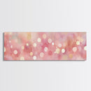Framed Canvas Print of Light Pink Abstract Art with Geometric Circles Perfect as Dorm Wall Art or Minimalist Bedroom Wall Decor