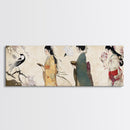 Cherry Blossom Canvas Print Chinoiserie Wall Art Japanese Minimalist Art Botanical Prints Rustic Artwork Guest Room Decor