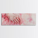 Elegant Lace Hands Canvas Print Feminine Glam Art Light Pink Wall Art Romantic Home Decor Vertical Artwork Gift Idea For Her