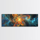 Fiery Blossom Framed Canvas Print Blossom Painting Artwork Nature-Inspired Wall Art Living Room Horizontal Decor