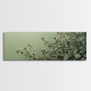 Nature-Inspired Sage Green Framed Canvas Print – Sage Green Wall Art, Botanical Prints, Minimalist Art, Bedroom Art, Wabi Sabi Art