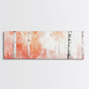 Autumn Birch Trees Canvas Print, Vibrant Fall Landscape Art, Horizontal Wall Art Rustic Decor Gift Idea Living Room Decoration
