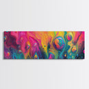 Abstract Swirl Framed Canvas Print Vibrant Colors Whimsical Art Modern Painting Lively Wall Art Guest Room Decor