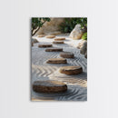 Zen Garden Path Canvas Print Minimalist Zen Wall Art Wabi Sabi Decor Zen Inspired Artwork Rustic Decor Above Bed Wall Art