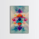 Sacred Geometry Art Framed Canvas Print Sacred Patterns Wall Decor Moody Abstract Geometric Wall Art Living Room Zen Artwork Gift